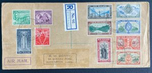 1947 Waitangi Christmas Island Airmail Cover To Accrington Peace Issue Stamp