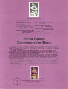 US SP764 Enrico Caruso Souvenir Page #2250