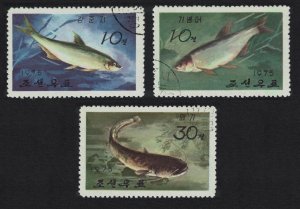 Korea Fresh-water Fish 3v 1975 CTO SG#N1404=N1409