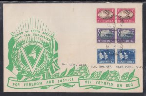 South Africa Scott 100-2 FDC - 1945 Victory Issue T2