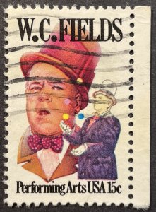 US #1803 Used F/VF 15c W. C. Fields - Performing Arts 1980 [G16.5.3]