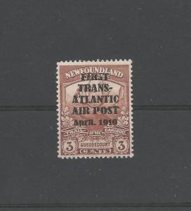 NEWFOUNDLAND #C1 MINT H REPRINT/FORGERY C$35,000 -AIR MAIL STAMPS HAWKER FLIGHT