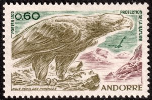 Andorra (French) #212  MNH - Nature Protection Golden Eagle (1972)