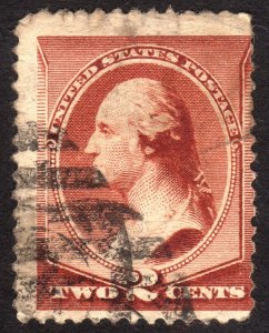 1883, US 2c, Washington, Used, Sc 210