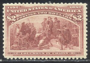 U.S. #242 Mint VF BEAUTY w/ Cert- 1893 $2.00 Columbian