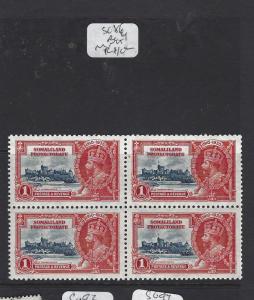 SOMALILAND (P2407B)  KGV  SILVER JUBILEE 1D  SG 86  BL OF 4   MNH