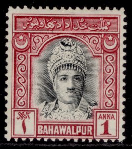 PAKISTAN - Bahawalpur GVI SG22, 1a black & carmine, M MINT.