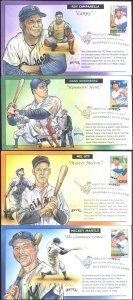 #4080-83 Baseball Sluggers Bevil FDC Set