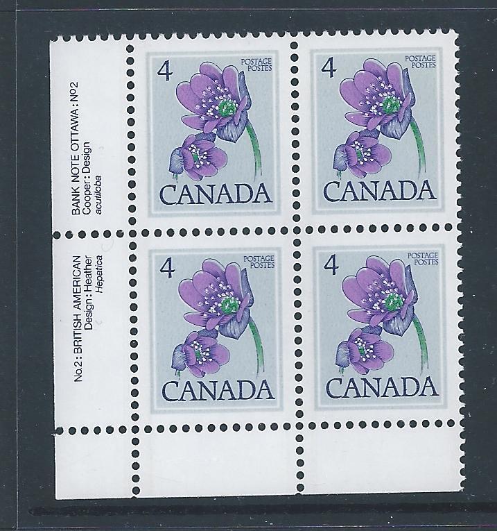 Canada #784 LL PL BL Hepatica 4