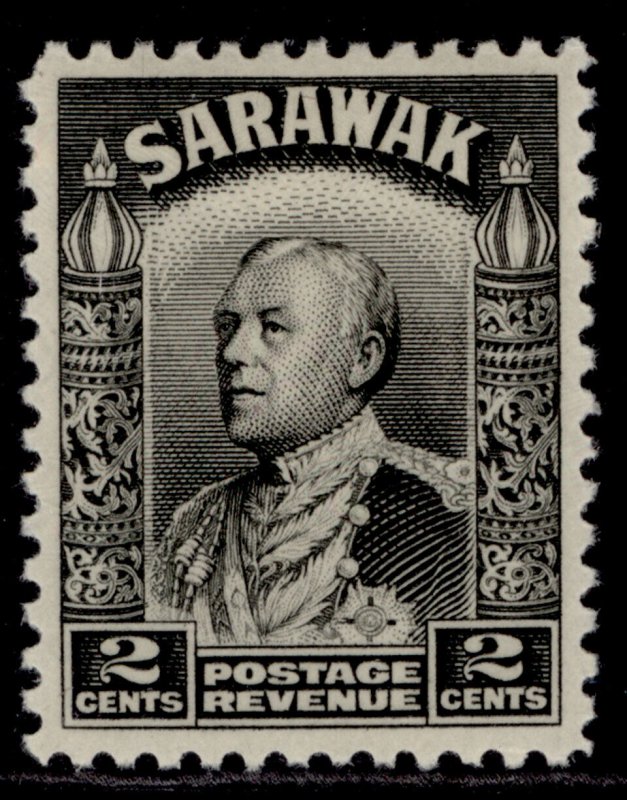 SARAWAK GVI SG107a, 2c black, M MINT.