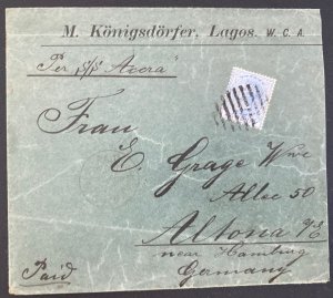 1897 Lagos Nigeria Commercial Cover To Altona Germany