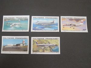 French Polynesia 1979 Sc C172-6 Imperf. set MNH