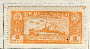 PARAGUAY; 1930-37 early Anniversary 1870 AIRMAIL issue Mint hinged 2P. value