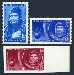 Romania C103-C104,C104 imperf,MNH. Mi 1962-1964. Yuri Gagarin space flight,1961.