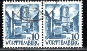 Germany - under French occupation Scott # 8N3, used, pair