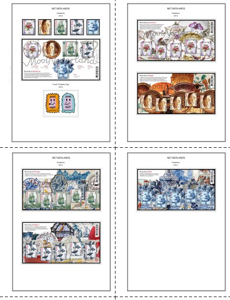 COLOR PRINTED NETHERLANDS 2011-2020 STAMP ALBUM PAGES (159 illustrated pages)