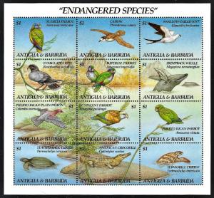 Antigua #1660 MNH Sheet of 12 Endangered Species cv $13.00