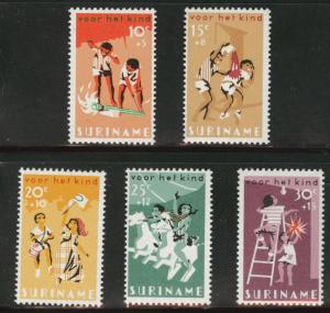 Suriname Scott B127-131 MH* 1966 semi-postal set