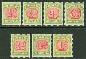 SG D112-D118 Australia 1938 Postage due set of 7. ½d to 1/-. Fine fresh...