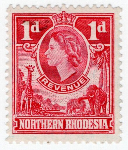 (I.B) Northern Rhodesia Revenue : Duty Stamp 1d