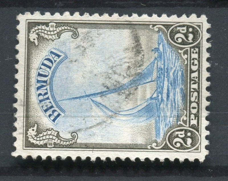 BERMUDA; 1938 early GVI Yacht issue fine used 2d. value