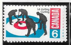 Canada #490 6c Curling  (MNH) CV $0.25