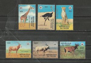 Niger Scott catalogue #447-452 Unused Hinged