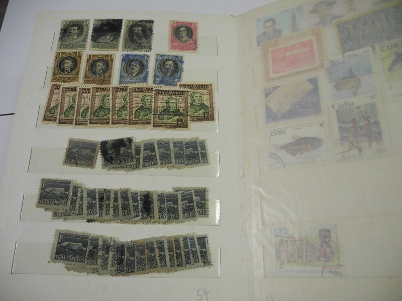 CUBA, accumulation of Stamps in a stock book