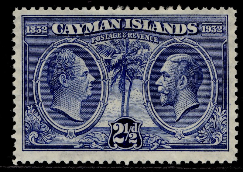 CAYMAN ISLANDS GV SG89, 2d grey, M MINT.