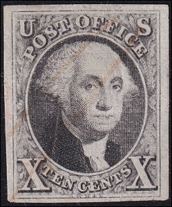 US #2 Used Single,  With Cert.