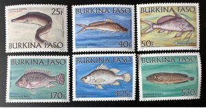 2001 Burkina Faso Mi. 1832 - 1840 Pisces Fish Fish Wildlife Marine Fauna-