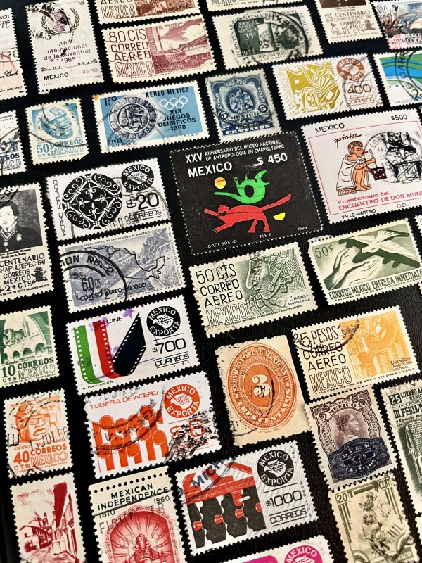 50 Stamp MEXICO Fun Pack // Lot of 50 Different Mexican Stamps