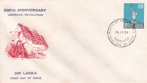 Sri Lanka # 513, U.S. Bicentennial - Statue of Liberty, First Day Cover