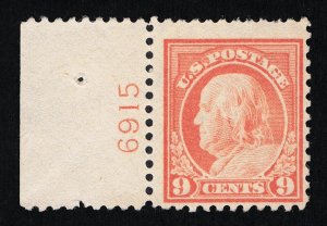 GENUINE SCOTT #509 MINT OG NH 1917 SALMON RED PERF-11 UNWMK PNS PLATE #18874