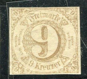 GERMAN THURN & TAXIS; 1850s-60s classic fine Mint hinged 9k. Shade, a
