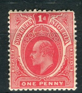 SOUTHERN NIGERIA; 1907 early Ed VII issue fine fresh Mint Hinged 1d. value