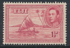 Fiji  SG 252 perf 13½ Die II  SC# 119 MH men in canoe -1940 see scans/ details