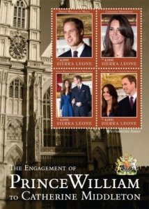 Sierra Leone- Royal Wedding Prince William And Kate Middleton Stamp-S/H of 4 MNH