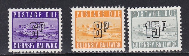 Guernsey # J14, J15 & J17, Postage Dues, Short Set, Mint NH, 1/3 Cat.