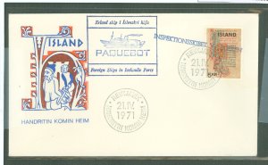 Iceland  Paquebot cover