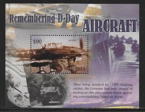 Liberia D-Day German Aircraft s.s. MNH