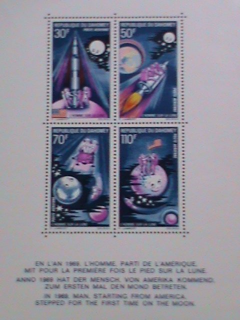 DAHOMEY-1969- MEN FIRST STEPPED ON THE MOON-U.S.A - MNH S/S VERY FINE