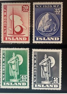 Iceland 1939SC 213-216 Mint Set