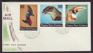 Papua New Guinea 399-401 Birds 1974 U/A FDC