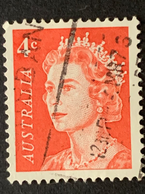 Australia 4c stamp  ,  black cancelled postage used, refno:5014