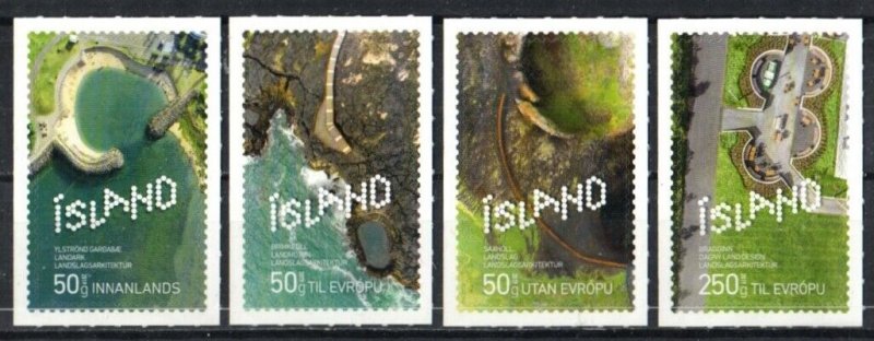 Iceland Stamp 1487-1490  - Aerial views of landscaping