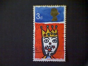 Great Britain, Scott #478, used (o), 1966, Christmas: King, 3p