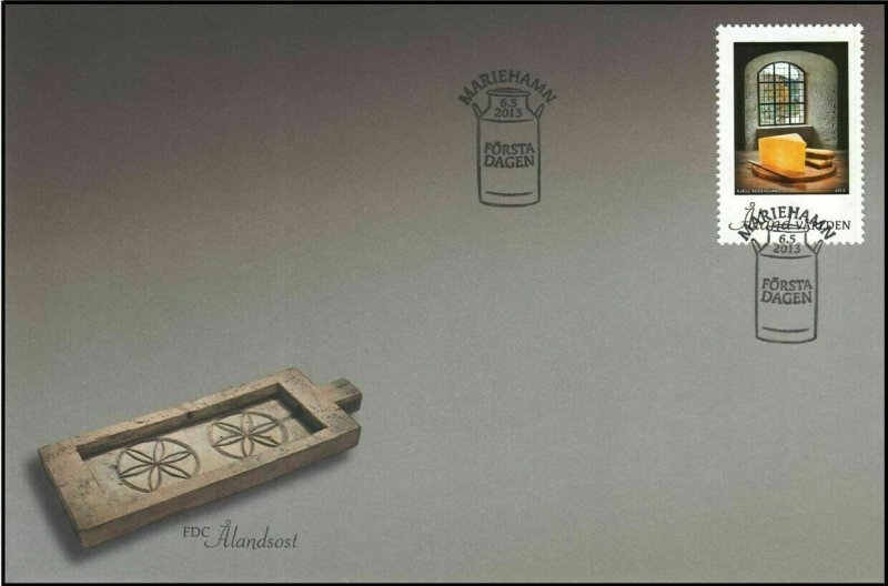 Aland Finland FDC 2013 cheese dairy tradition food superb used 