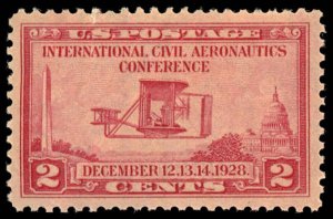 US Sc 649 VF/MNH - 1928 2¢ - Intn'l Civil Aeronautics Conf.