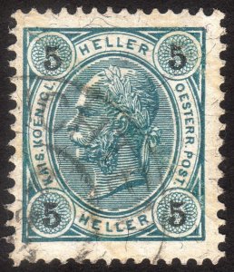 1899, Austria 5h, Franz Joseph, Used, Sc 73